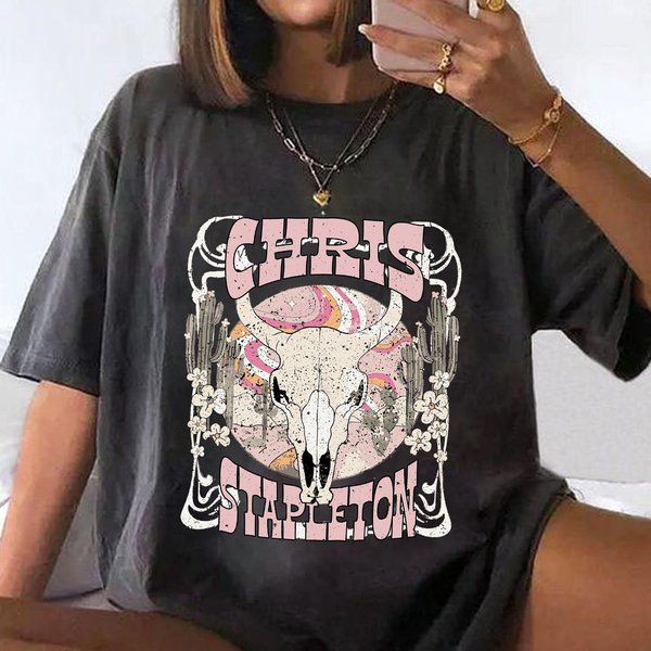 Chris Stapleton Bullhead T-Shirt, Chris Stapleton Tour Shirt-image