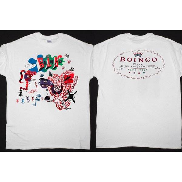 90S Boingo Dark At The End Of The Tunnel 1990 Tour T-Shirt-image