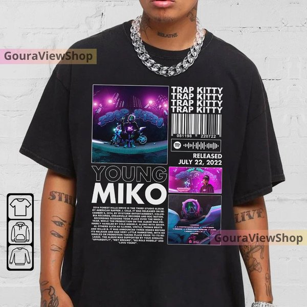 Young Miko Rap Shirt, Trap Kitty Album 90S Y2K Merch Vintage Rapper Hiphop-image
