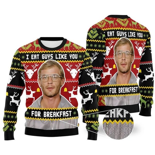 Limited I Eat Guys Like You For Breakfast Ugly Christmas Sweater-image