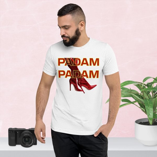Padam Padam Red Fierce Boots Short Sleeve T-Shirt-image