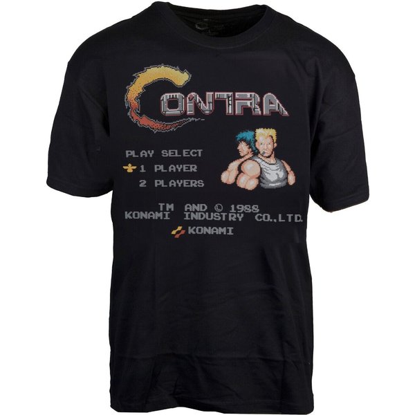 Nwt Men's 80'S Vintage Video Nintendo Game Contra T-Shirt-image