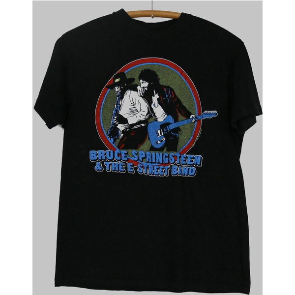 Vintage1981 Bruce Springsteen Tour T-Shirt E Street Band 80S Usa S-5Xl Black Tee-image