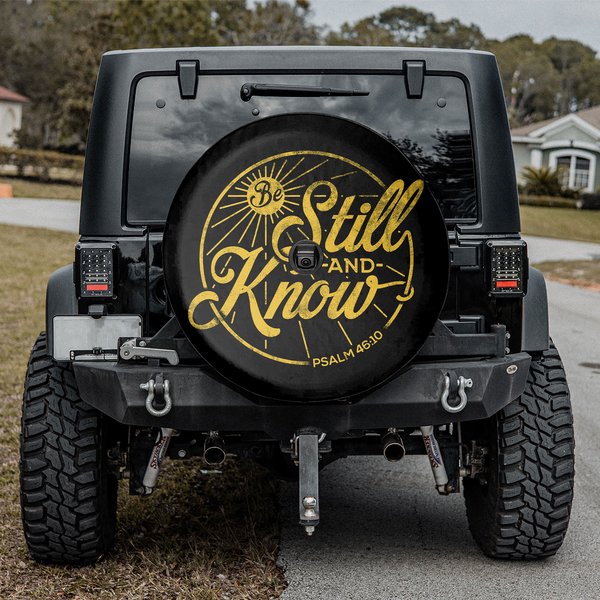 Be Still And Know, Religious Spare Tire Cover
