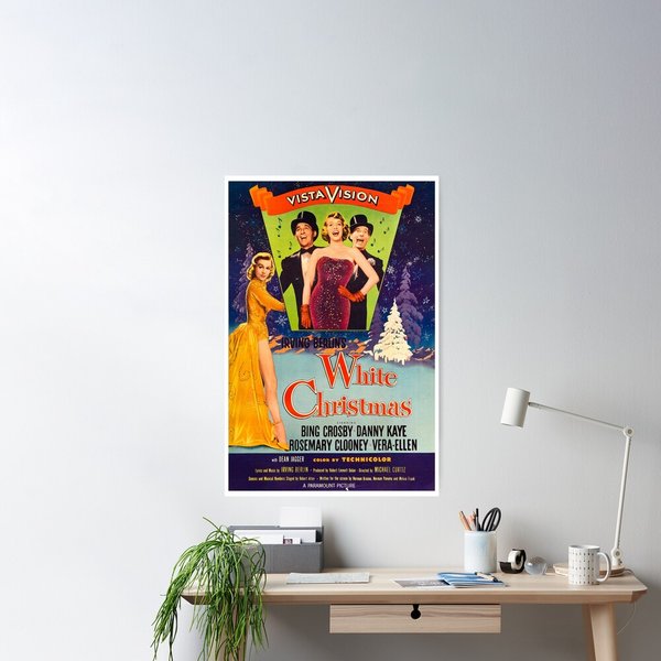 White Christmas Vintage Movie Poster Poster-image