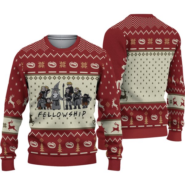Lord Of The Rings: The Fellowship Ugly Knitted Christmas 3D Sweater-image