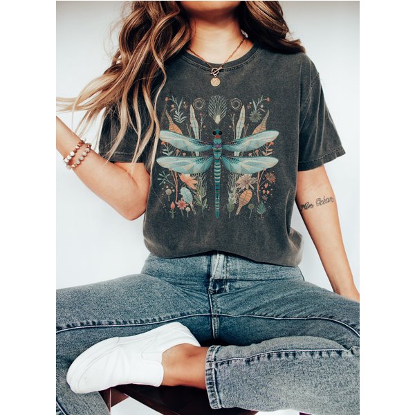 Dragonfly Shirt, Dragonfly Lover Shirt, Nature Lover Gift, Nature Christmas Shirt-image