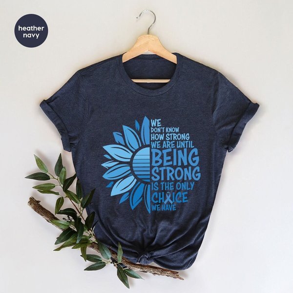 Colon Cancer Awareness Shirt, Cancer Ribbon Graphic Tees-image