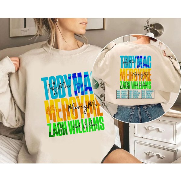 Mercyme, Tobymac, Zach Williams Fan Shirt, Mercyme And Zach Williams 2023 Tour Shirt-image