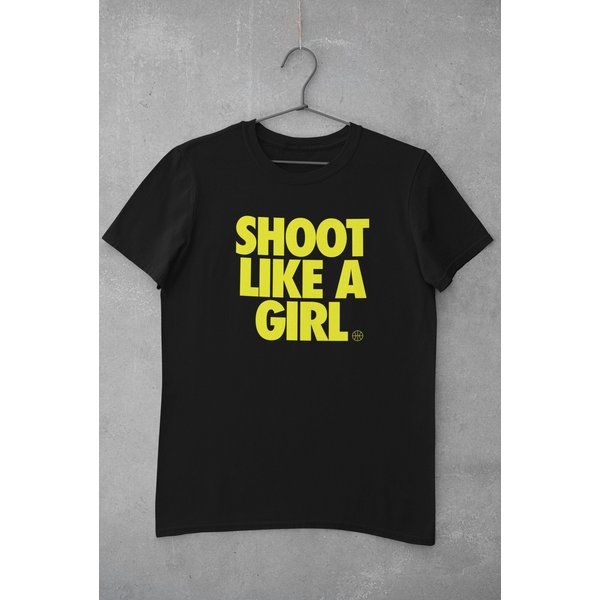 Shoot Like A Girl, Women's Basketball, Hoops, Motivational Bball Tee-image