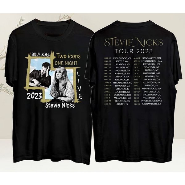 Stevie Nicks Shirt, Billy Joel Stevie Nick Tour T-Shirt-image
