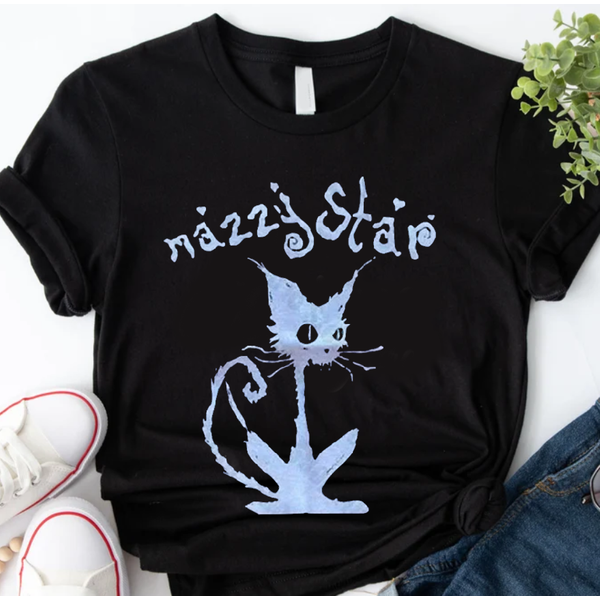 Cat Mazzy Star T-Shirt, Vintage Mazzy Star T-Shirt-image