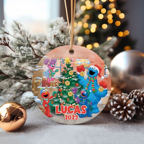 Personalized Elmo Ornament, 2023 Christmas Ornament-image