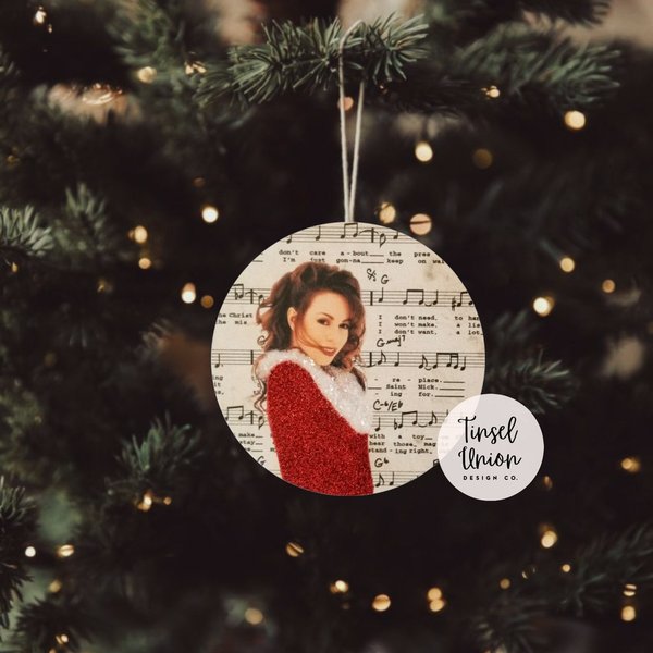Mariah Carey, All I Want For Christmas Is You, Sheet Music Ornament-image