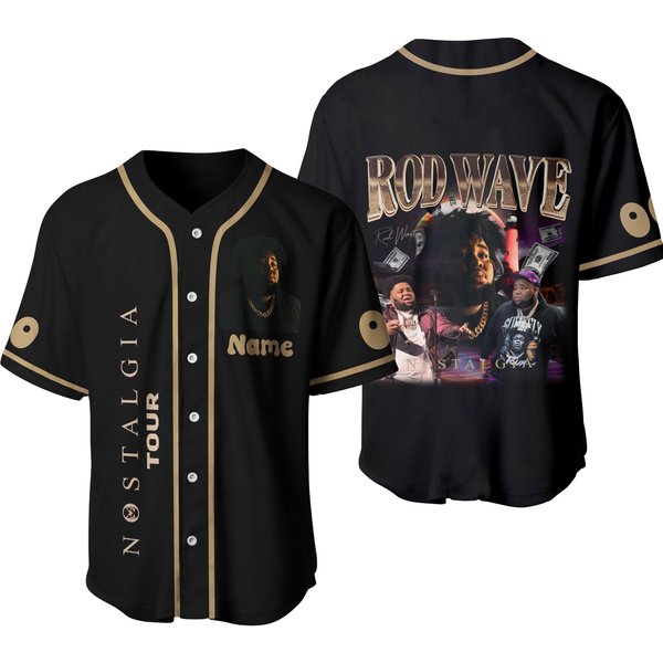 Rod Wave Baseball Jersey, Custom Nostalgia 2023 Tour Shirt-image