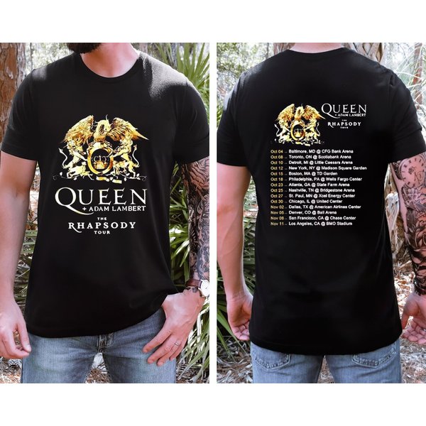 Queen Adam Lambert Shirt, The Rhapsody Tour Shirt, Queen Adam Lambert 2023 Tour T Shirt-image