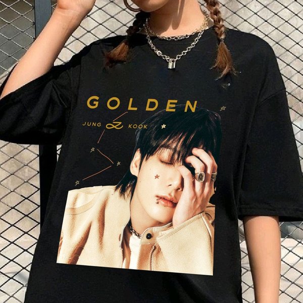 Golden Jungkook Aesthetic Shirt, Golden Jungkook Vintage-image