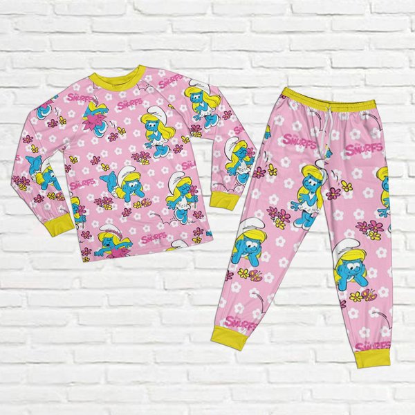 Cute Smurf Pajamas, Holiday Pajamas, Family Pajamas Set-image