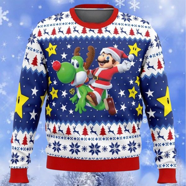Super Mario Ugly Sweater, Childhood Games Ugly Christmas Sweater-image