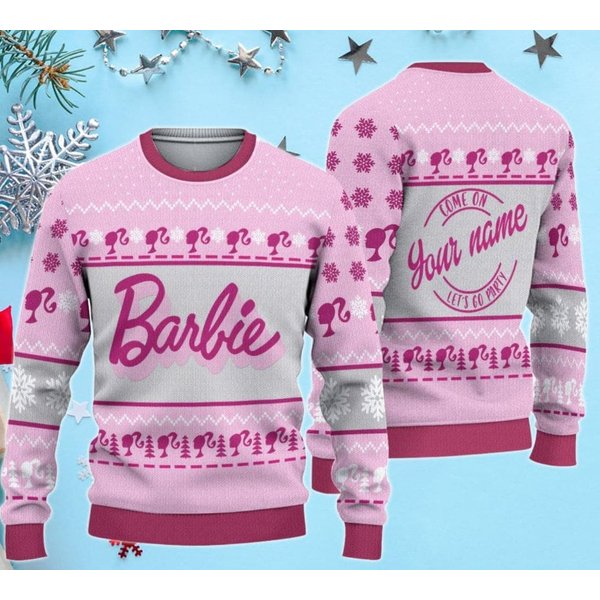 Personalized Barbie Ugly Christmas Sweater-image