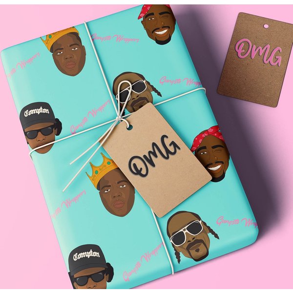 Gansta Wrappers Rapping Paper | Funny Gift Wrapping Paper-image