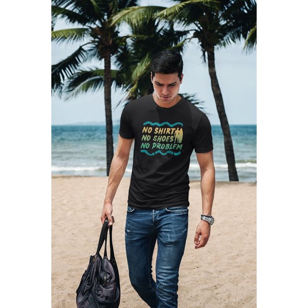 No Shirt No Shoes No Problem Beach T-Shirt-image