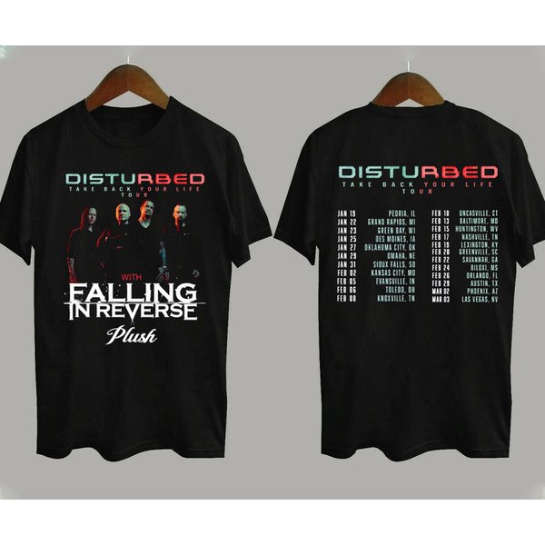 Disturbed Take Back Your Life Tour Falling In Reverse 2024 Tour T-Shirt-image