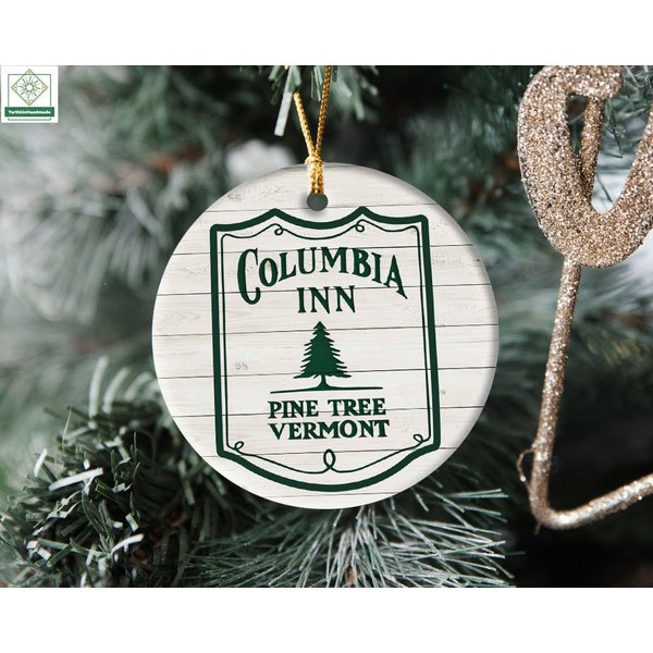 Columbia Inn Pine Tree Vermont Ornament, White Christmas Movie Ornament-image