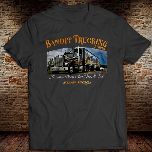 Smokey And The Bandit Trucking T-Shirt Burt Reynolds Jerry Reed Snowman Vintage-image