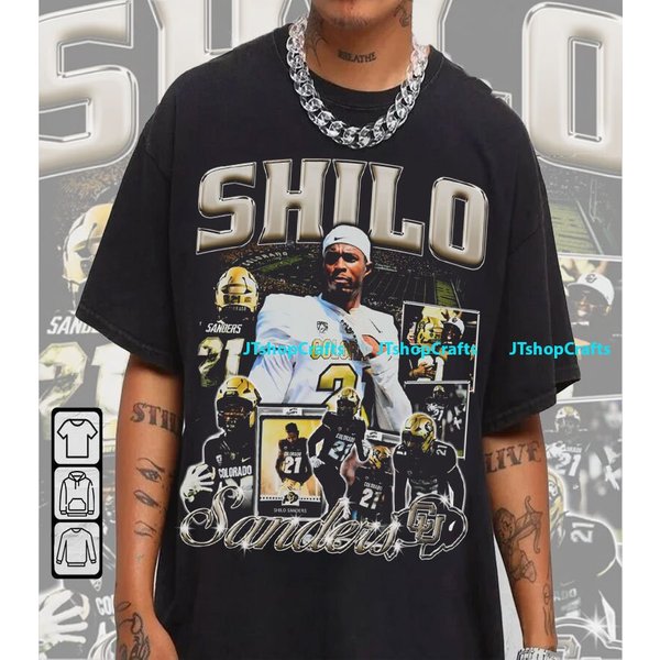 Vintage 90S Graphic Style Shilo Sanders T-Shirt-image