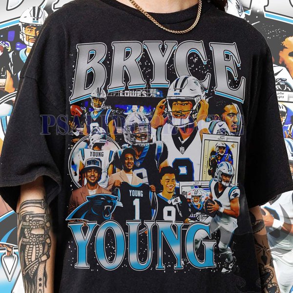 Vintage 90S Bryce Young Graphic T-Shirt - Great Gift For Football Enthusiasts-image