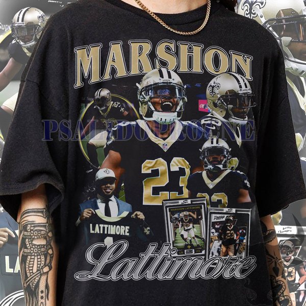 Vintage 90S Graphic Style Marshon Lattimore T-Shirt, Vintage Tee, American Football Gift-image