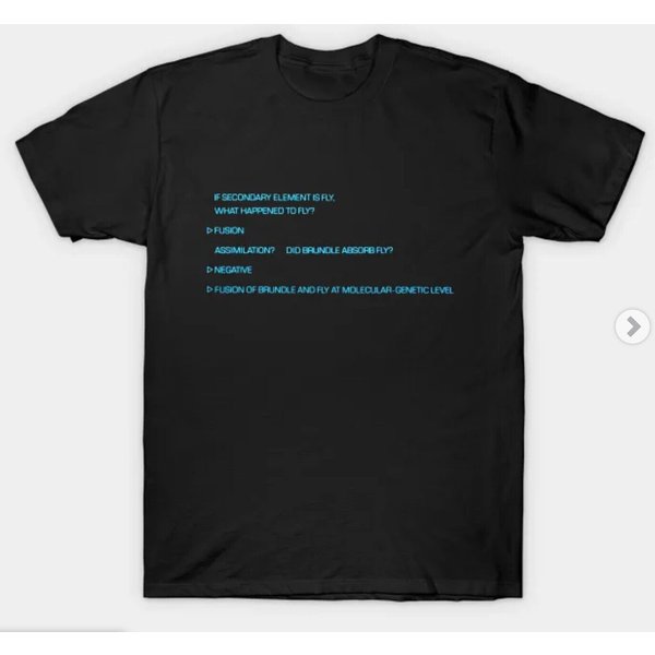 1986 The Fly Shirt Brundle Computer T-Shirt Jeff Goldblum New-image