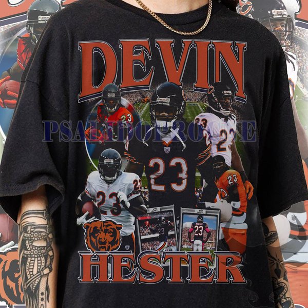 Vintage 90S Graphic Style Devin Hester T-Shirt, Devin Hester Vintage Tee, American Football Gift-image