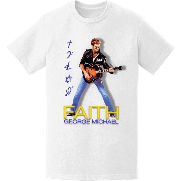 George Michael Faith T-Shirt White Youth & Adult-image