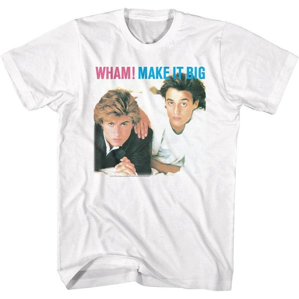 Wham Make It Big White Adult T-Shirt-image