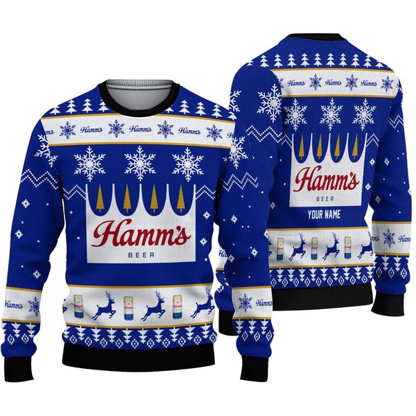 Personalized Hamm's Beer Ugly Christmas Sweater-image