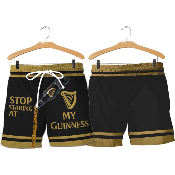 Stop Staring At My Guinness Man Shorts-image