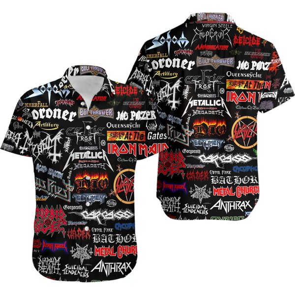 20Th Century Classic Rock Band Hawaiian Shirt-image