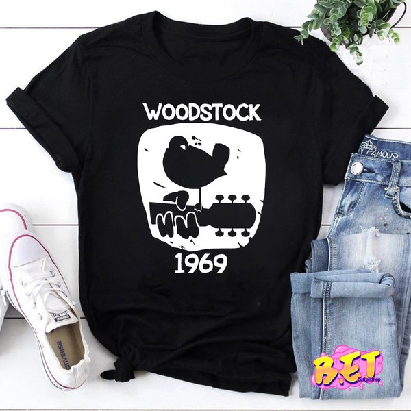 Woodstock 1969 Vintage T-Shirt, Classic Music Festival Shirt, Music Festival Shir-image
