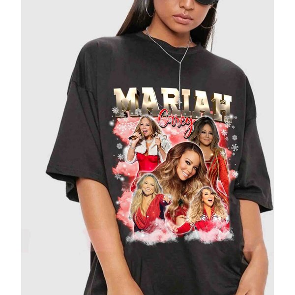 Vintage Mariah Carey Shirt, Mariah Carey Xmas Bootleg Shirt-image
