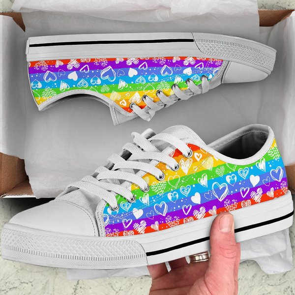Rainbow Lgbt Women's Low Top Sneaker