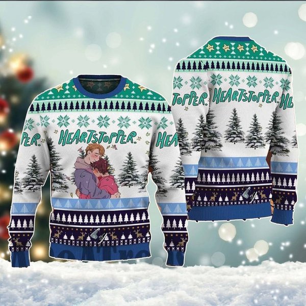 Heartstopper Season 2 Ugly Christmas Sweater, Nick And Charlie 3D Sweater-image