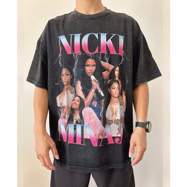 Vintage Nicki Minaj Washed T Shirt, Barbie World Music Shirt-image