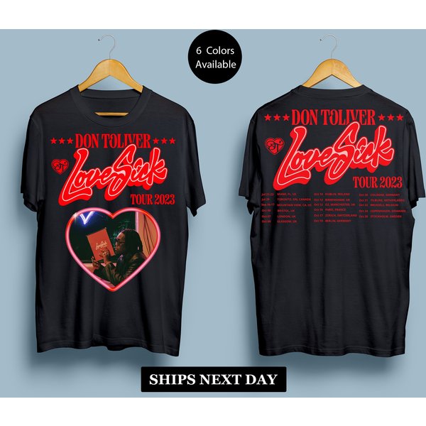 Don Toliver Love Sick 2023 Tour Unisex Shirt, Love Sick North America Tour 2023 Shirt-image