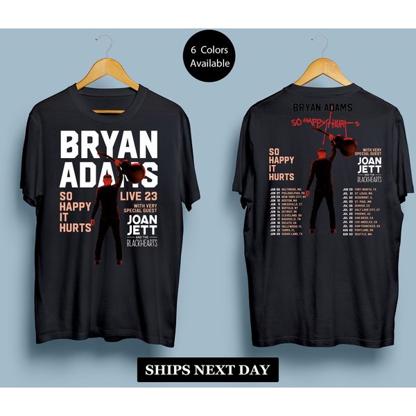 Bryan Adams So Happy It Hurts 2023 Tour Unisex T-Shirt-image
