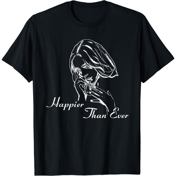 Billie Eilish Happier Than Ever Black T-Shirt-image