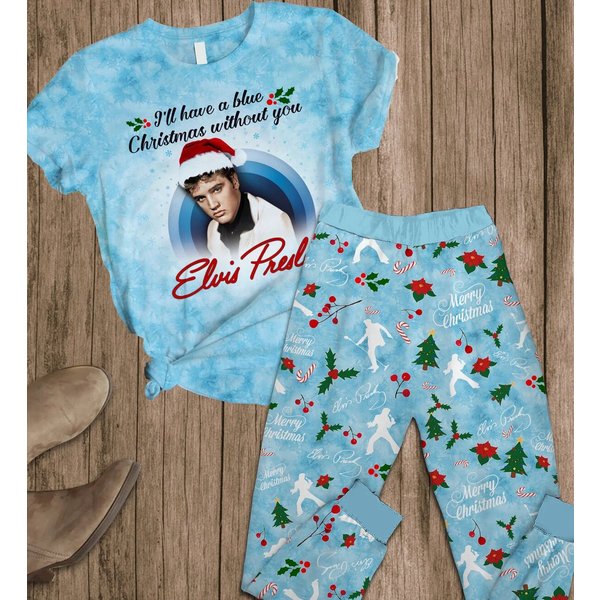 Elvis Christmas Pajamas, Set Elvis Christmas Shirt, Elvis Presley