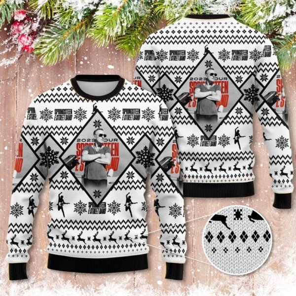Bruce Springsteen 3D Ugly Sweater, Christmas Ugly, Christmas-image