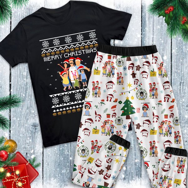 Bob's Family Christmas Pajamas, Bob's Family Holiday Pajamas, Bob's Family Pajamas Set